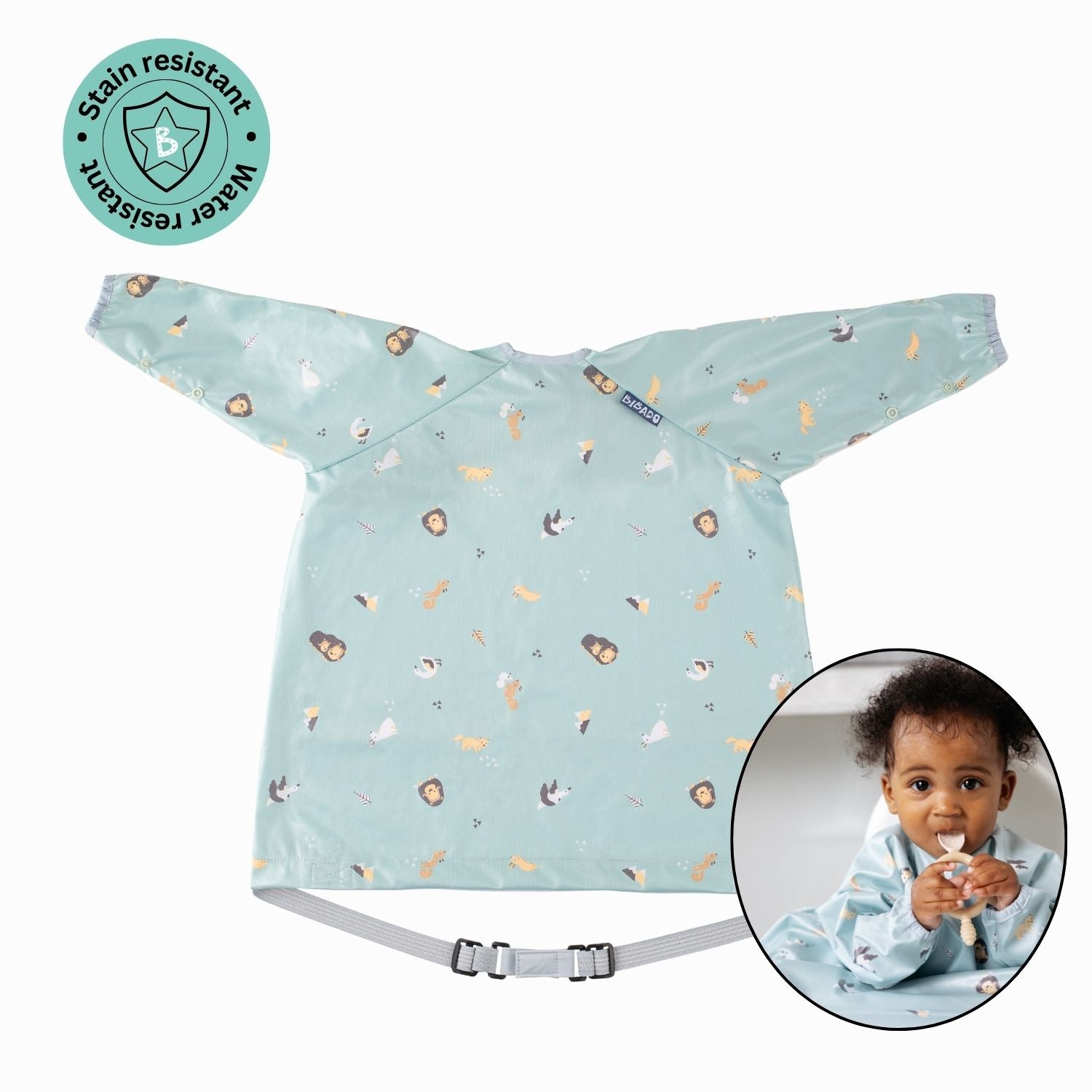 Bibado Long Sleeve Coverall Weaning Bib Arctic Amigos - BIB102
