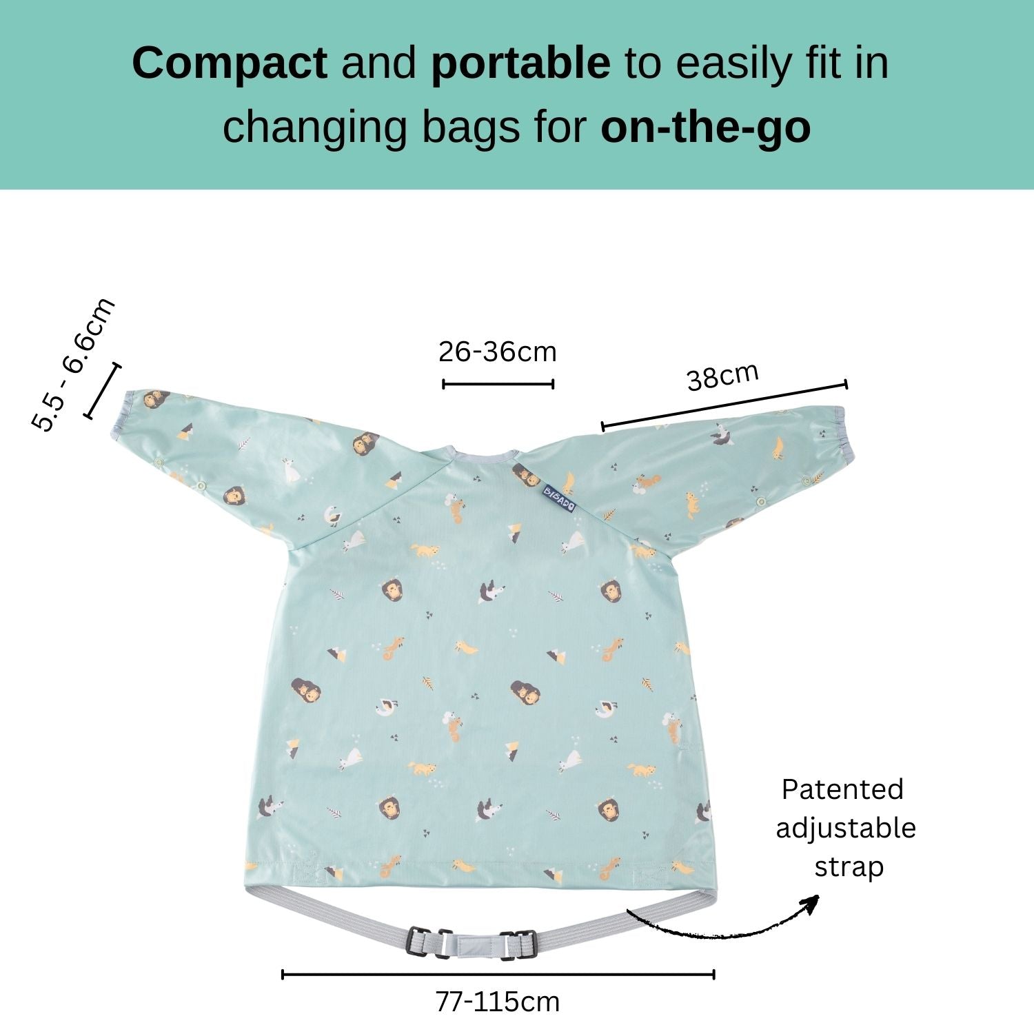 Bibado Long Sleeve Coverall Weaning Bib Arctic Amigos - BIB102