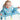 Bibado Long-Sleeve Coverall Weaning Bib Speedy Dinos Turquoise - BIB019