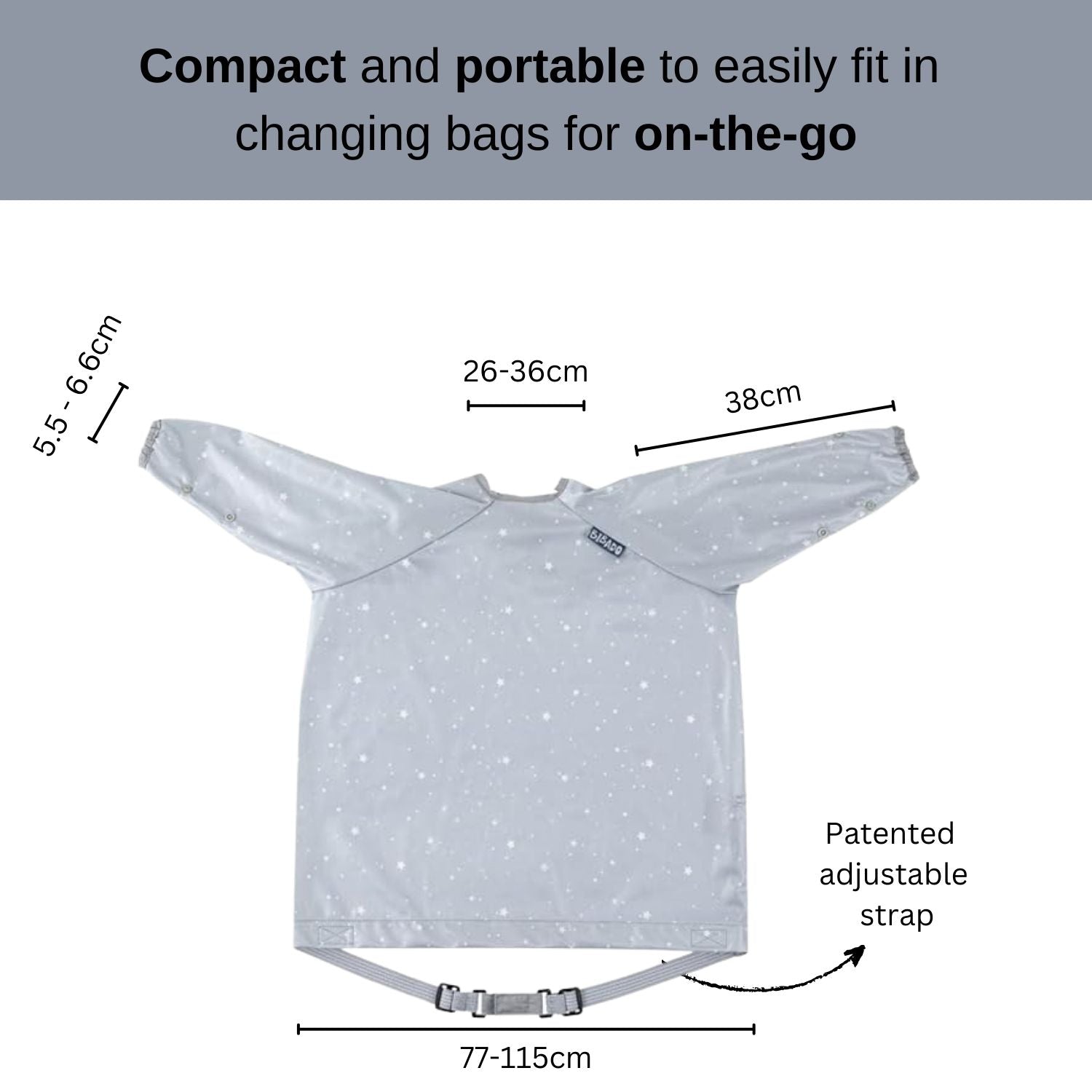 Bibado Long Sleeve Coverall Weaning Bib SuperStars - BIB105