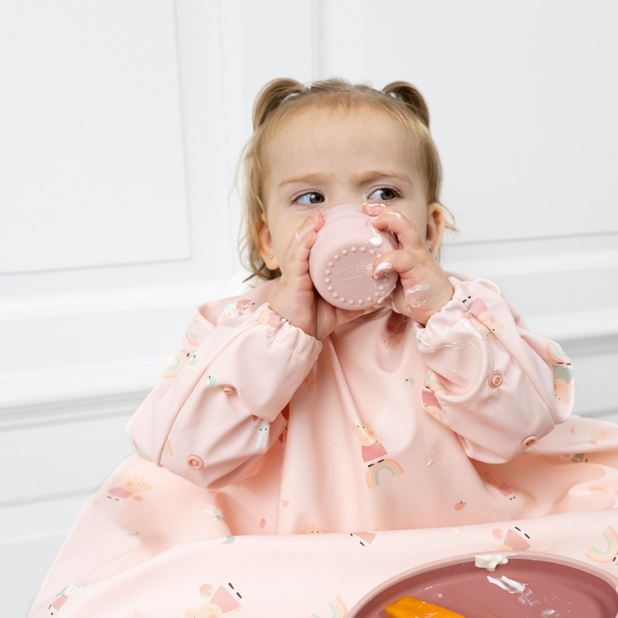 BiBaDo Sippit™ - Anti - Slip Silicone Open Drinking Cup - Blush - For Infants - Pack of 2 - BIB213