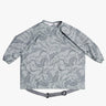 BiBaDo Stain & Water Proof Long Sleeve Coverall Shirt Weaning Bib Dino Roar Print - Grey - For Infants - BIB501R