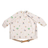 BiBaDo Stain & Water Proof Long Sleeve Coverall Shirt Weaning Bib George Pig Print - Beige - For Infants - BIB505R