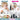 BiBaDo Stain & Water Proof Long Sleeve Coverall Shirt Weaning Bib Serengeti Spaghetti Print - White - For Infants - BIB500R