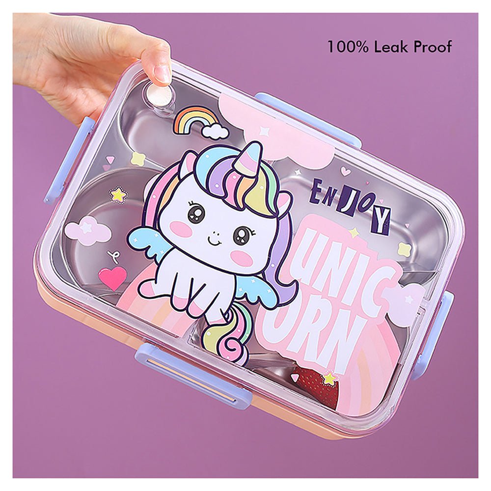 Big Dino/Uni Astro Lunch Box Insulated Lunch Bag Combo Set for Kids - LSB-LBUNI-LBCRM-WBOrastrnt-BIG