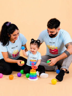 Big Fries Matching Family Twinning T shirt - Combo Of 3 - Twinning Tees