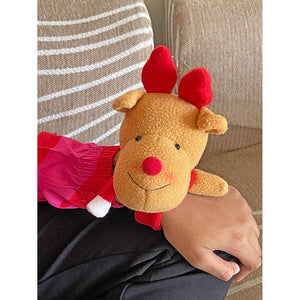 Big Size 3d Rudolf reindeer Christmas Wrist Band Slap Band for Kids and Adults (Free Size) - XMAS ACCESSORIES