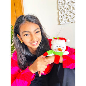 Big Size 3d Snowman Christmas Wrist Band Slap Band for Kids and Adults (Free Size) - XMAS ACCESSORIES