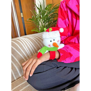 Big Size 3d Snowman Christmas Wrist Band Slap Band for Kids and Adults (Free Size) - XMAS ACCESSORIES