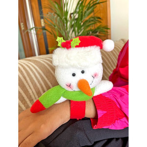Big Size 3d Snowman Christmas Wrist Band Slap Band for Kids and Adults (Free Size) - XMAS ACCESSORIES