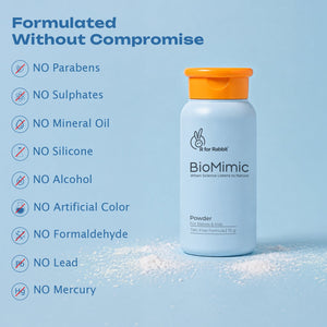 BioMimic Baby Powder - Talc Free With Arrowroot, Tapioca and Ceramide - Baby Powder