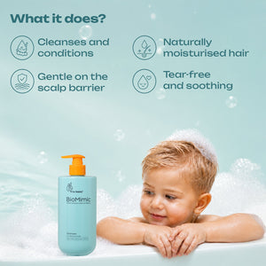 BioMimic Baby Shampoo - Sulphate Free, Tear Free, With Ceramides 400ml - Baby Shampoo
