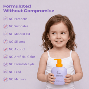 BioMimic Body Lotion for Babies 400ml - Daily Moisturising, Non-Greasy - Kids Body lotion