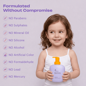 BioMimic Body Lotion for Babies - Daily Moisturising, Non-Greasy 200 ml - Kids Body lotion