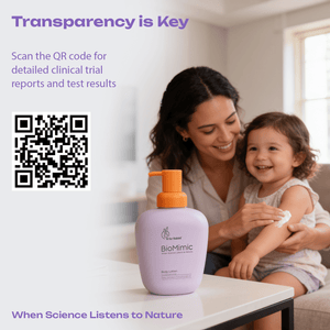 BioMimic Body Lotion for Babies - Daily Moisturising, Non-Greasy 200 ml - Kids Body lotion