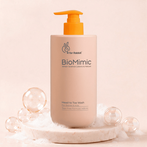 BioMimic Head to Toe Wash 400ml- Gentle Baby Body Wash for Hair and Skin - Baby Body Wash