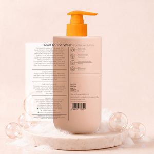 BioMimic Head to Toe Wash 400ml- Gentle Baby Body Wash for Hair and Skin - Baby Body Wash