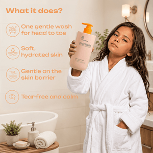 BioMimic Head to Toe Wash 400ml- Gentle Baby Body Wash for Hair and Skin - Baby Body Wash