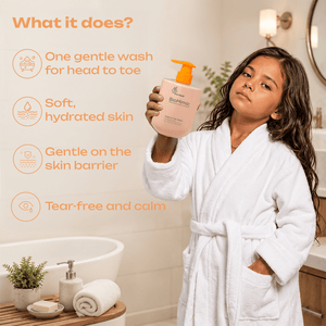 BioMimic Head to Toe Wash - Gentle Baby Body Wash for Hair and Skin 200ml - Baby Body Wash