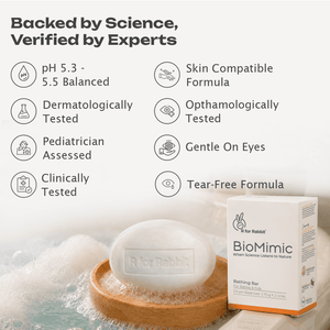 BioMimic Kids Bathing Bar - Gentle Sulphate Free Baby Soap Pack of 2 - Baby Soap
