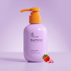 BioMimic Kids Toothpaste - Strawberry Bubblegum Flavor - Fluoride Free With Xylitol and Lactoferrin - Toothpaste