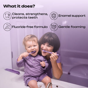 BioMimic Kids Toothpaste - Strawberry Bubblegum Flavor - Fluoride Free With Xylitol and Lactoferrin - Toothpaste