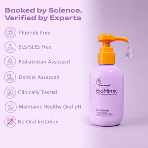 BioMimic Kids Toothpaste - Strawberry Bubblegum Flavor - Fluoride Free With Xylitol and Lactoferrin - Toothpaste