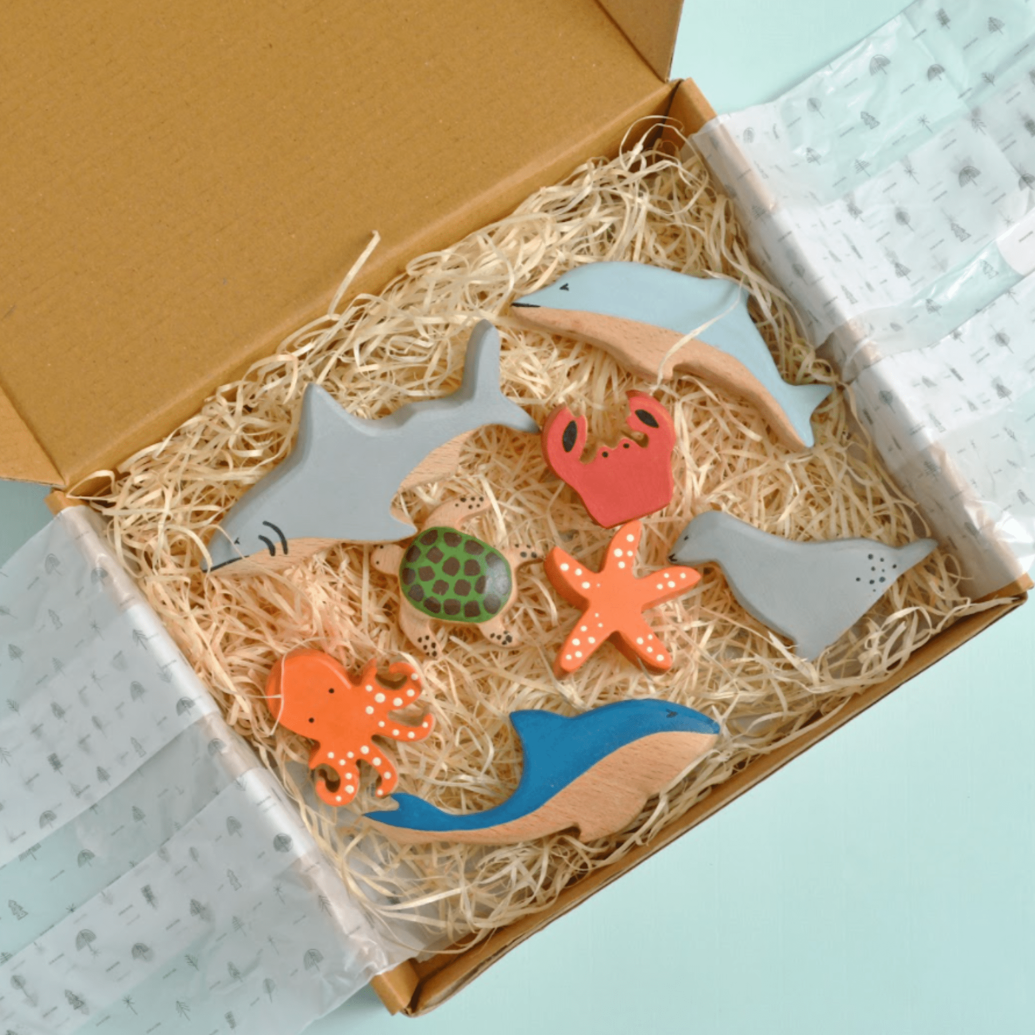 Birch & Bug Aquatic Animals Set of 8 - BBAQ0801