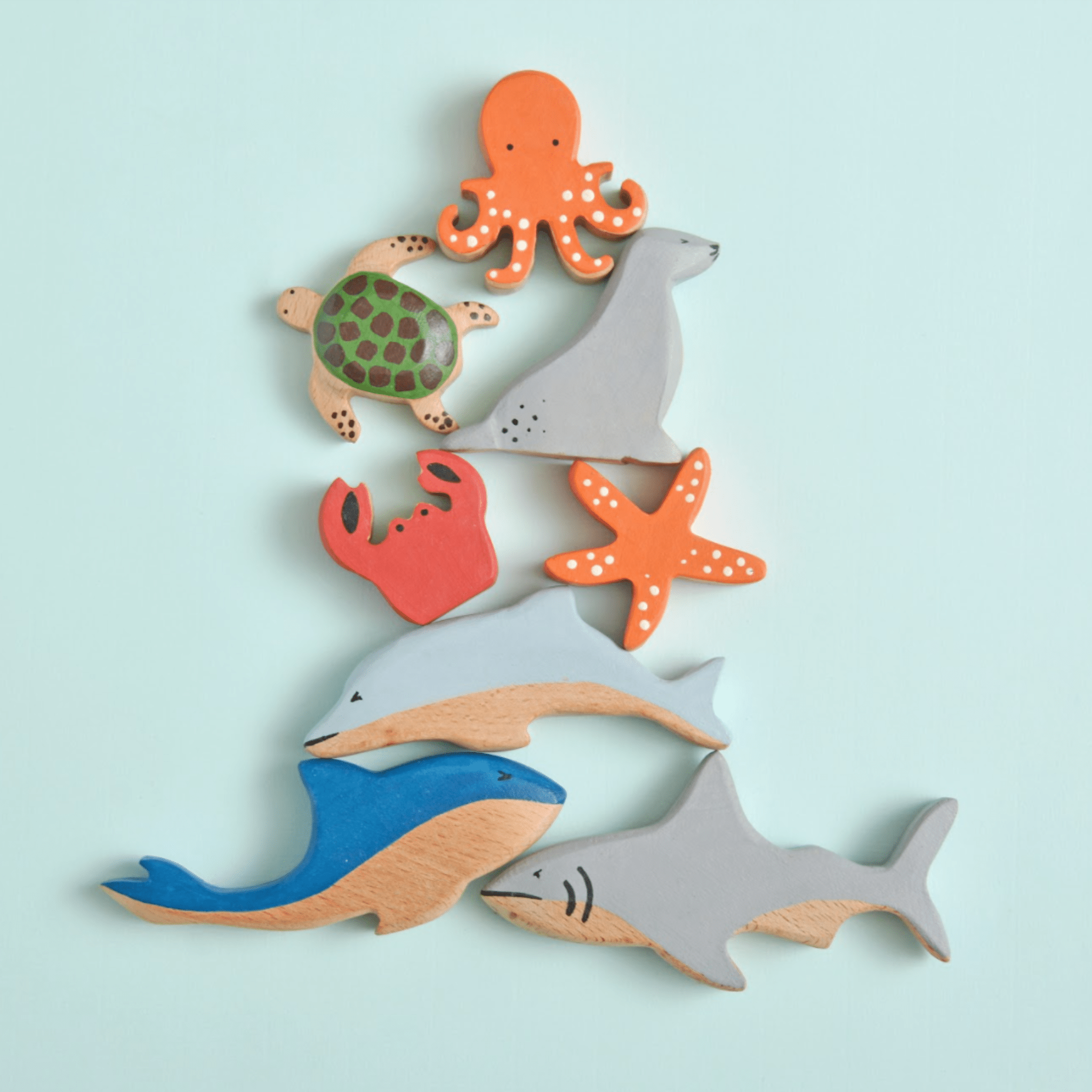 Birch & Bug Aquatic Animals Set of 8 - BBAQ0801