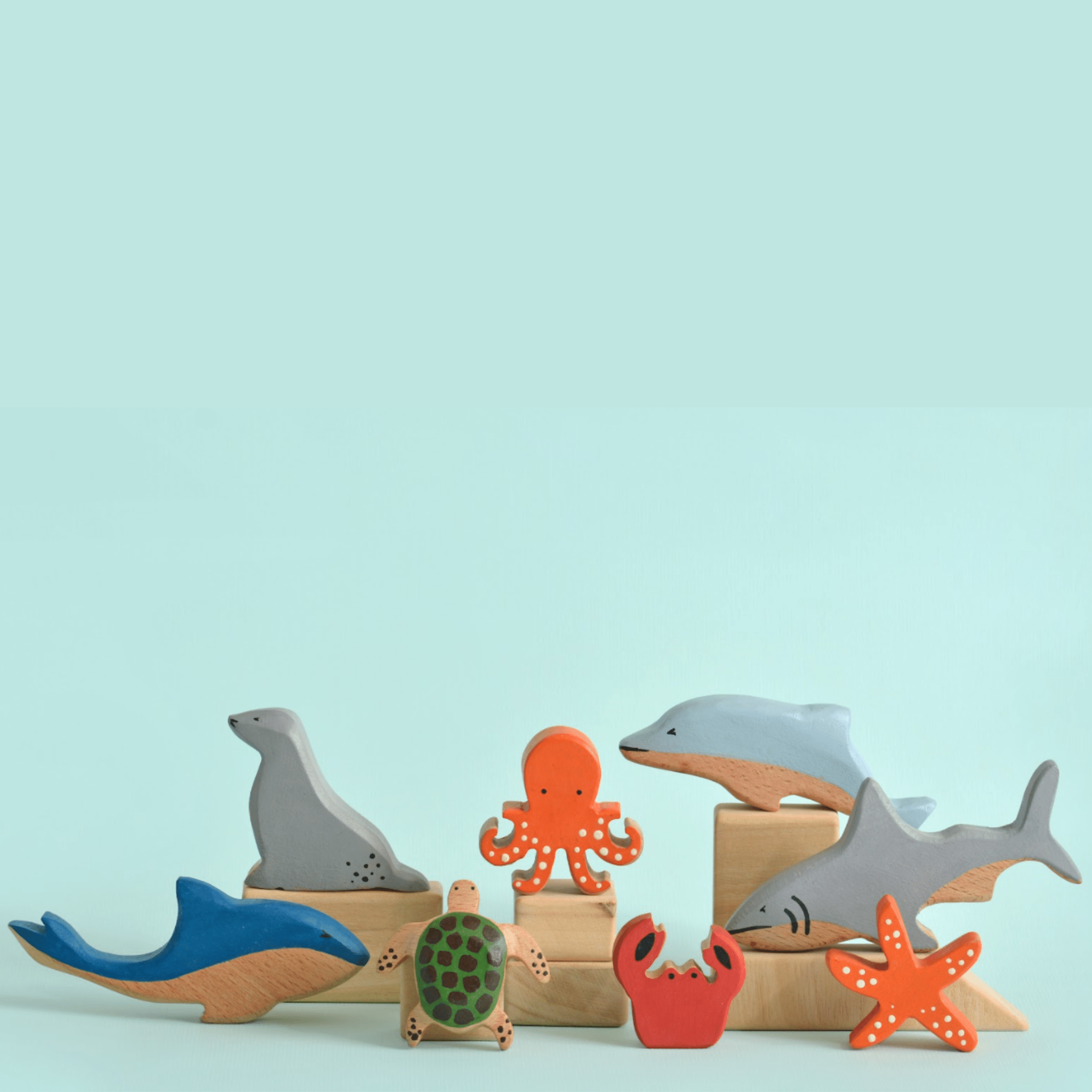 Birch & Bug Aquatic Animals Set of 8 - BBAQ0801