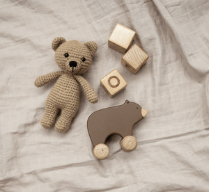Birch & Bug Bear Roller Toy - Wooden Animal