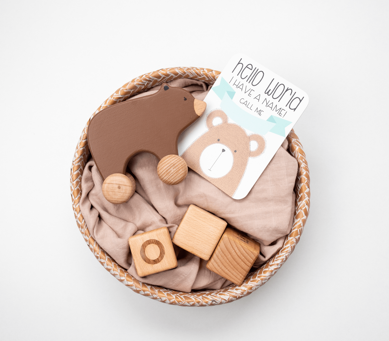 Birch & Bug Bear Roller Toy - Wooden Animal