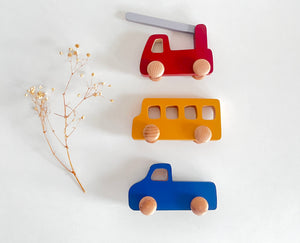 Birch & Bug Busy Wheels Set of 3 - Push & Pull Toys