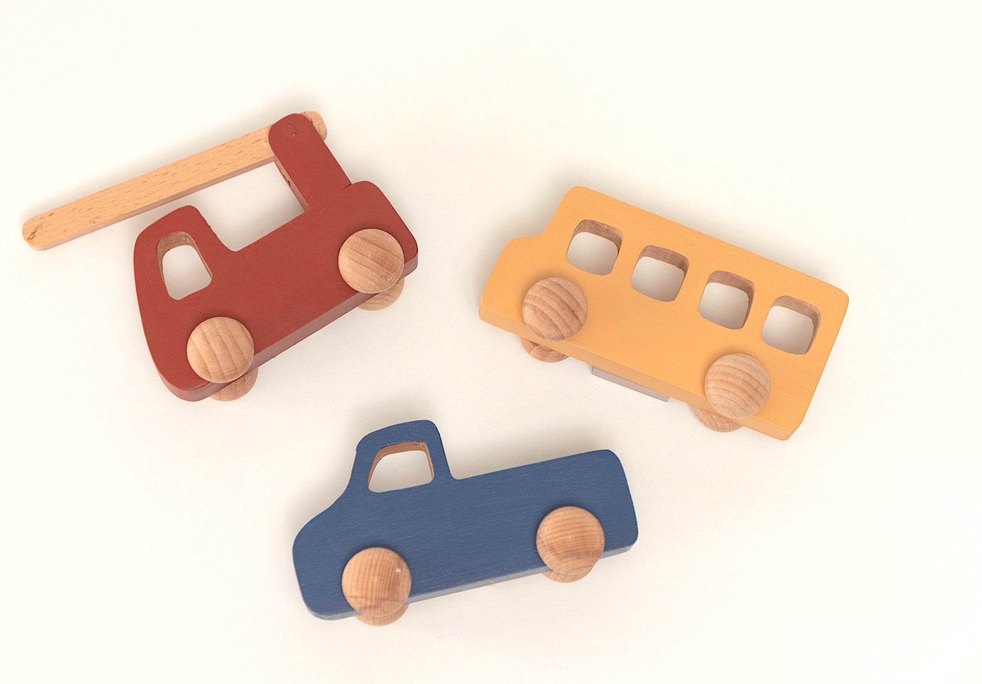 Birch & Bug Busy Wheels Set of 3 - Push & Pull Toys