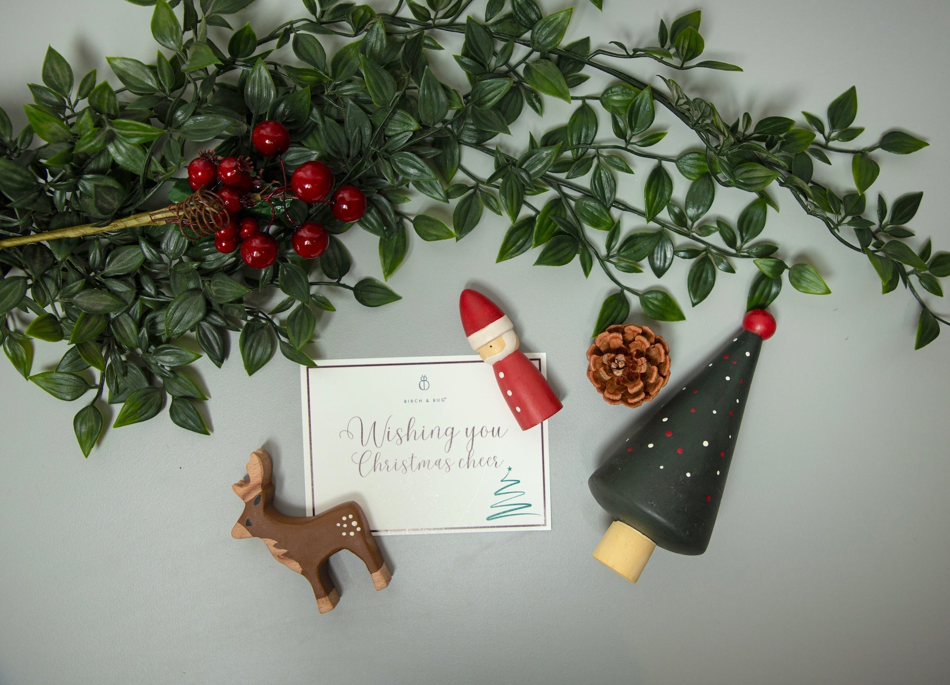 Birch & Bug Christmas Mini PlaySet of 3 - Wooden Toys