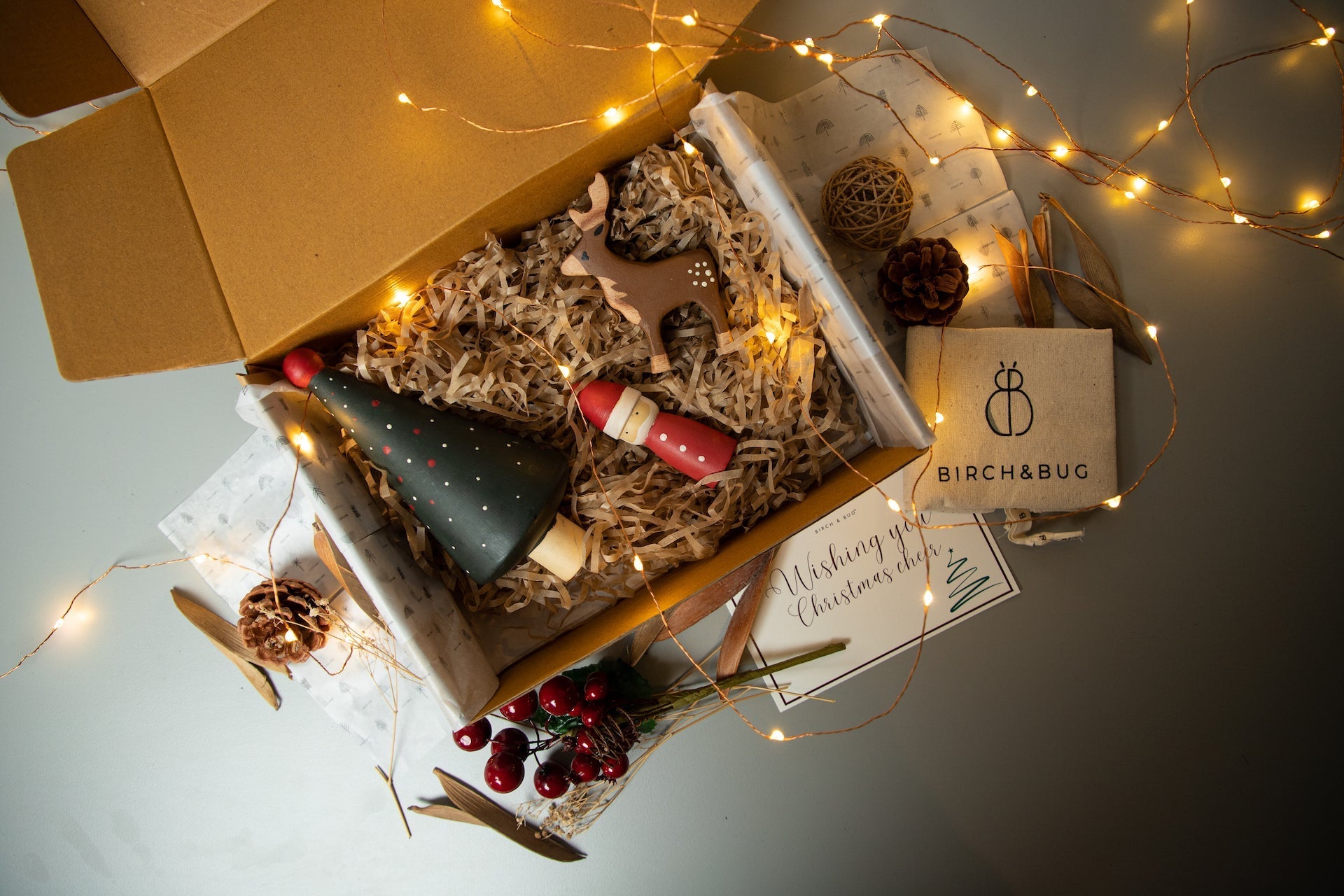 Birch & Bug Christmas Mini PlaySet of 3 - Wooden Toys