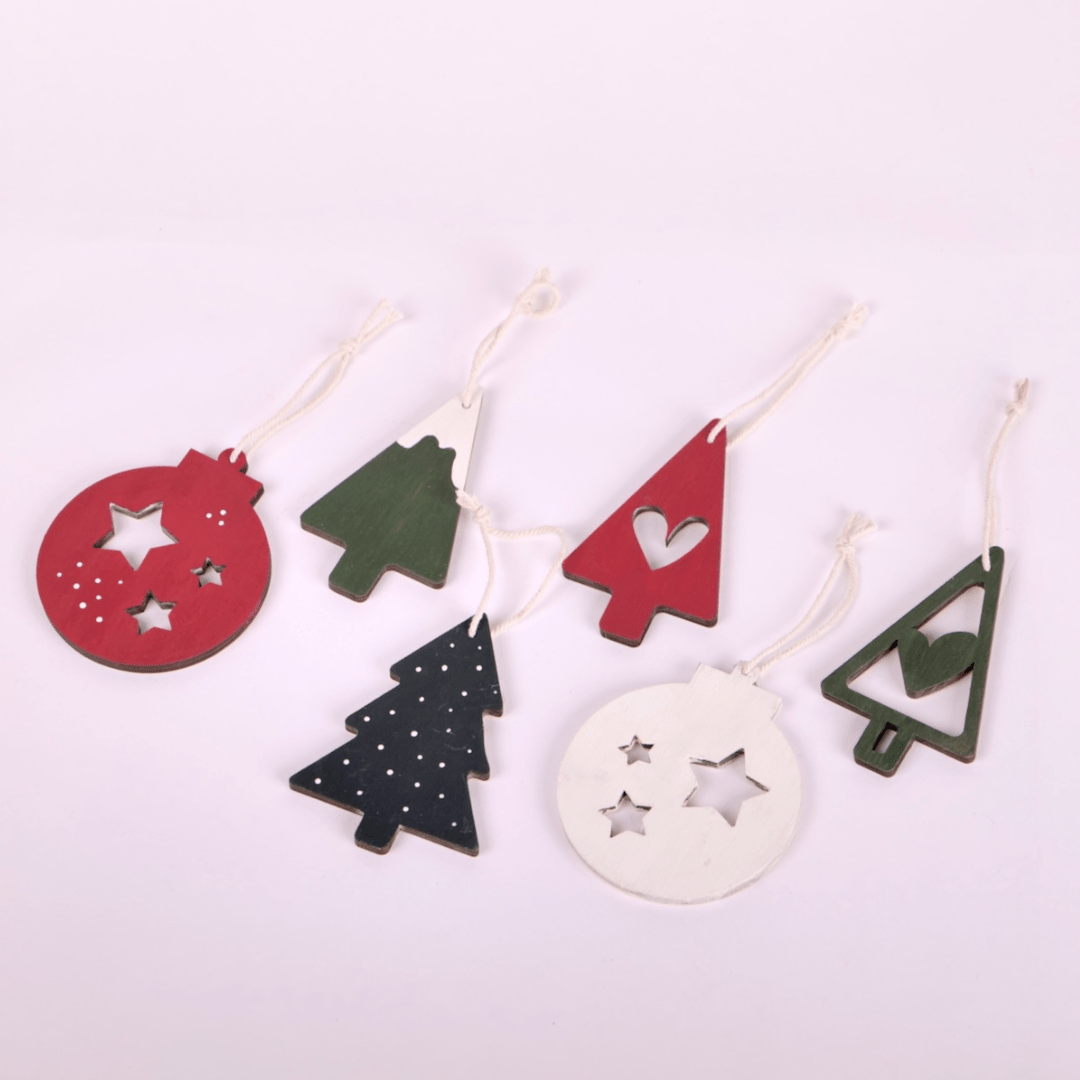 Birch & Bug Christmas Ornaments - Set of 6 - Christmas Decor