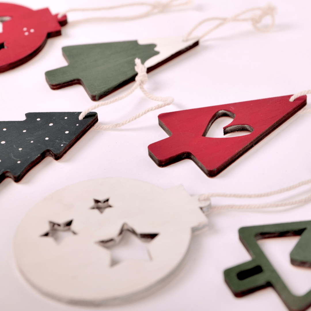 Birch & Bug Christmas Ornaments - Set of 6 - Christmas Decor