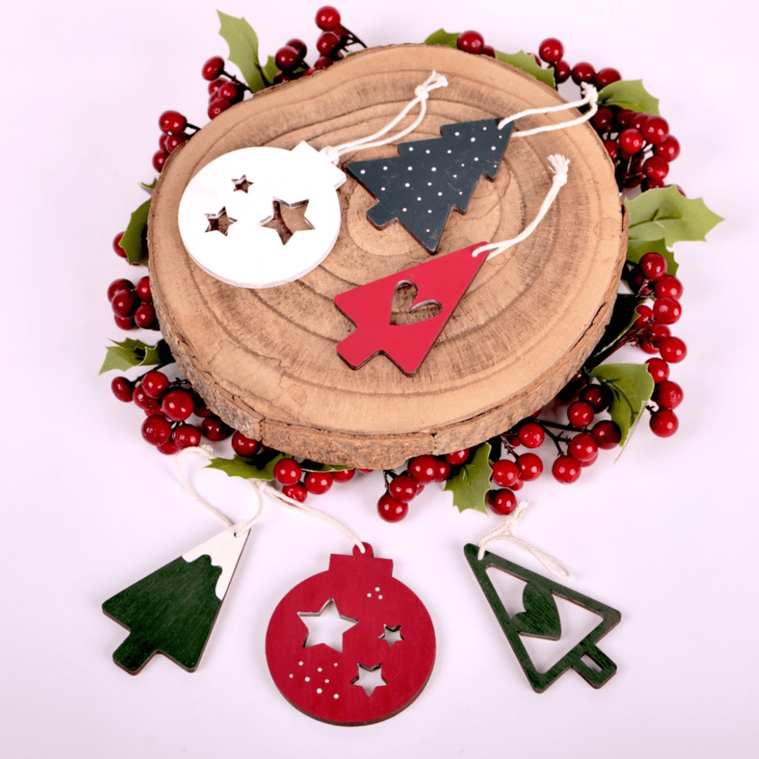 Birch & Bug Christmas Ornaments - Set of 6 - Christmas Decor