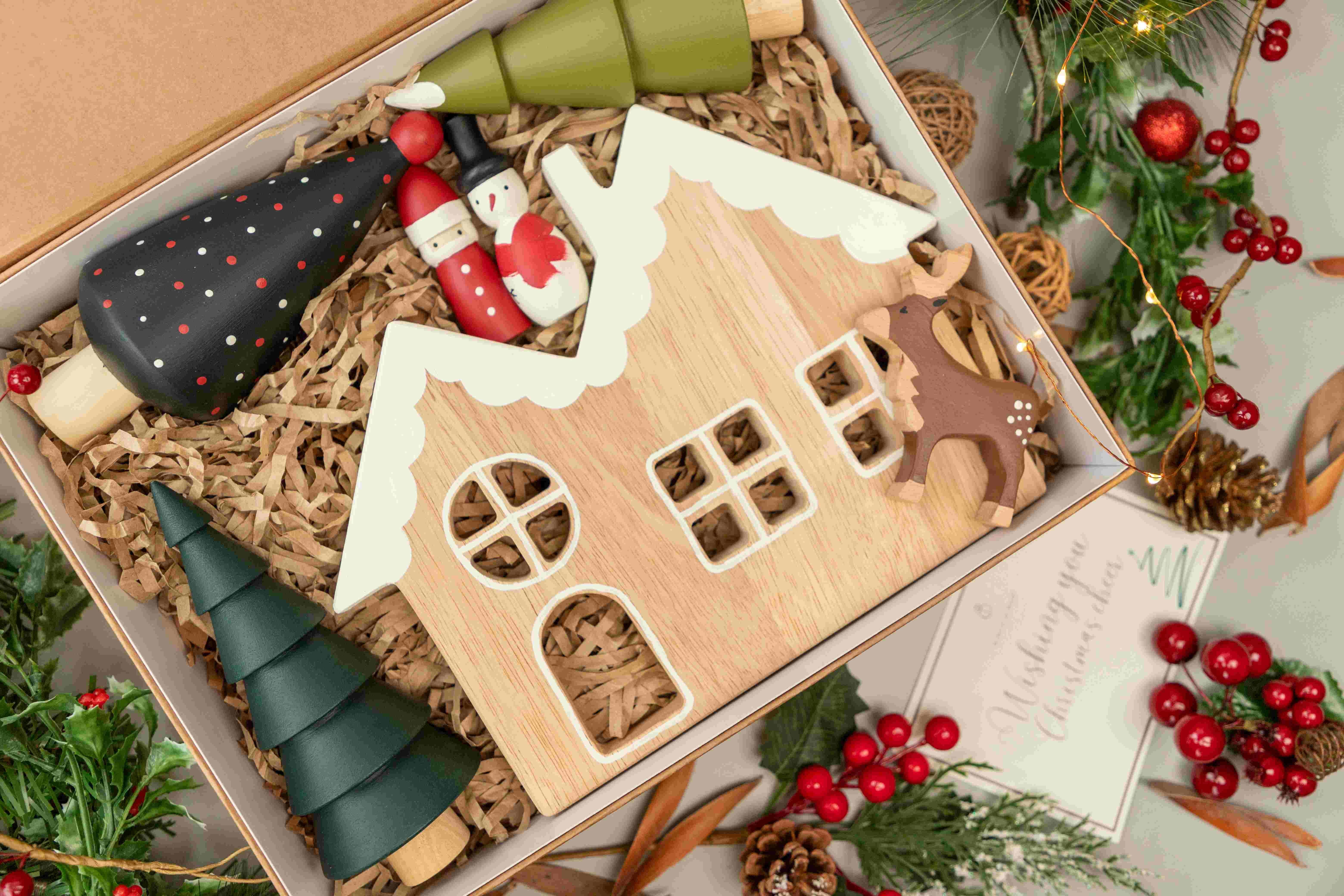 Birch & Bug Christmas Playset Gift Box - Age 2+ - Wooden Toys