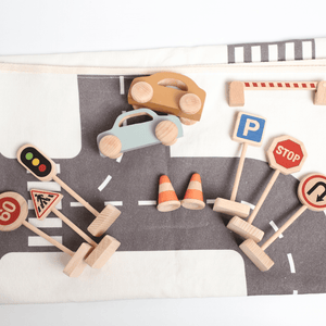 Birch & Bug City Track and Traffic Gift Set - Wooden Toy