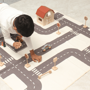 Birch & Bug City Track and Traffic Gift Set - Wooden Toy