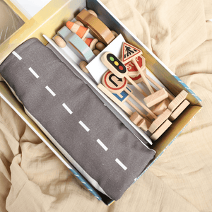Birch & Bug City Track and Traffic Gift Set - Wooden Toy