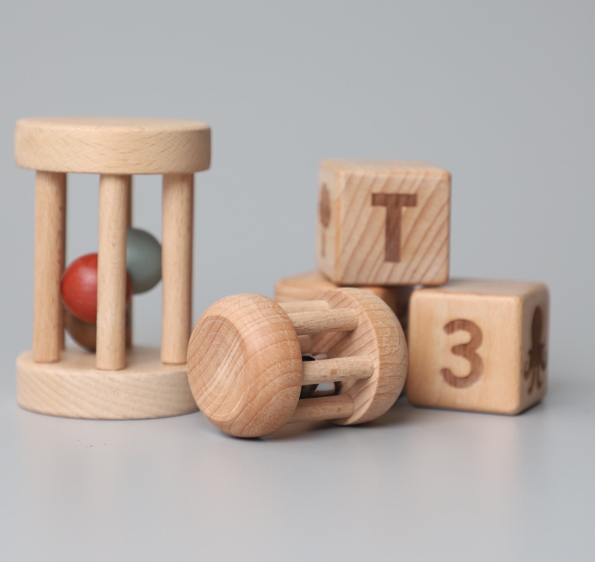 Birch & Bug Cylinder Rattle – Earth Tones - Rattle