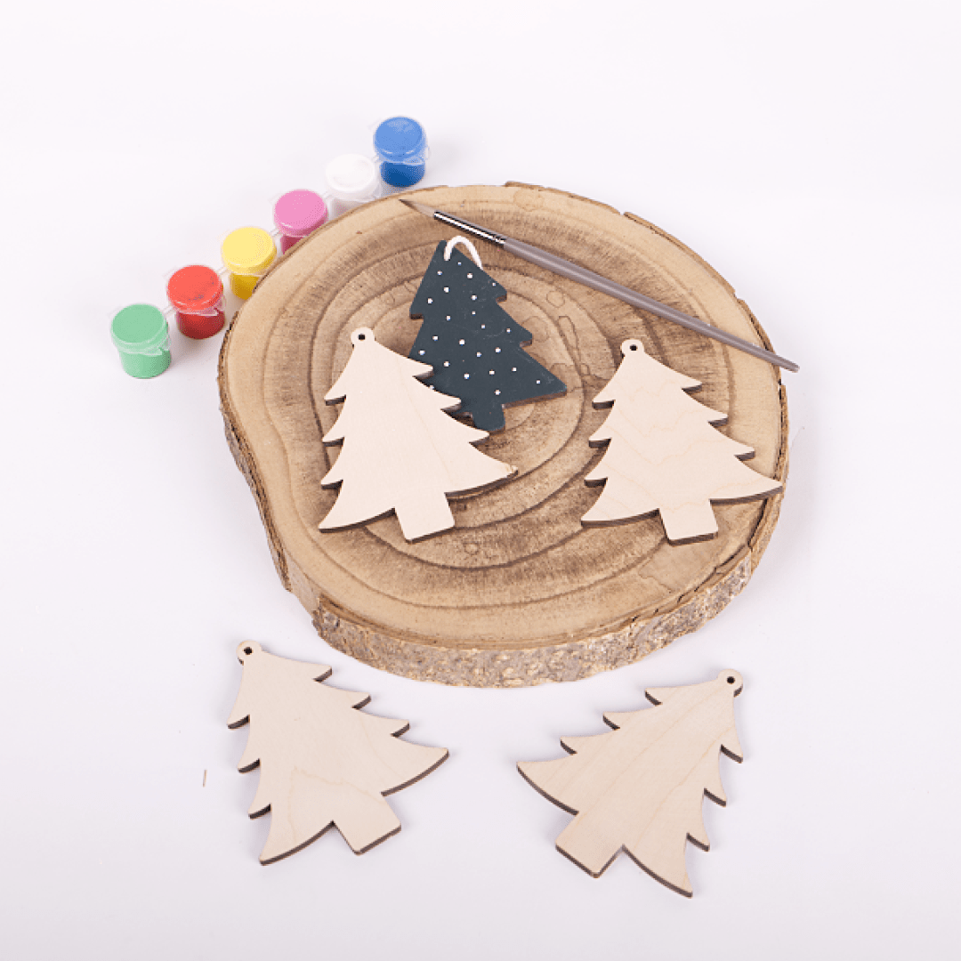 Birch & Bug DIY Christmas Tree Ornaments - Set of 4 - Wooden Toys