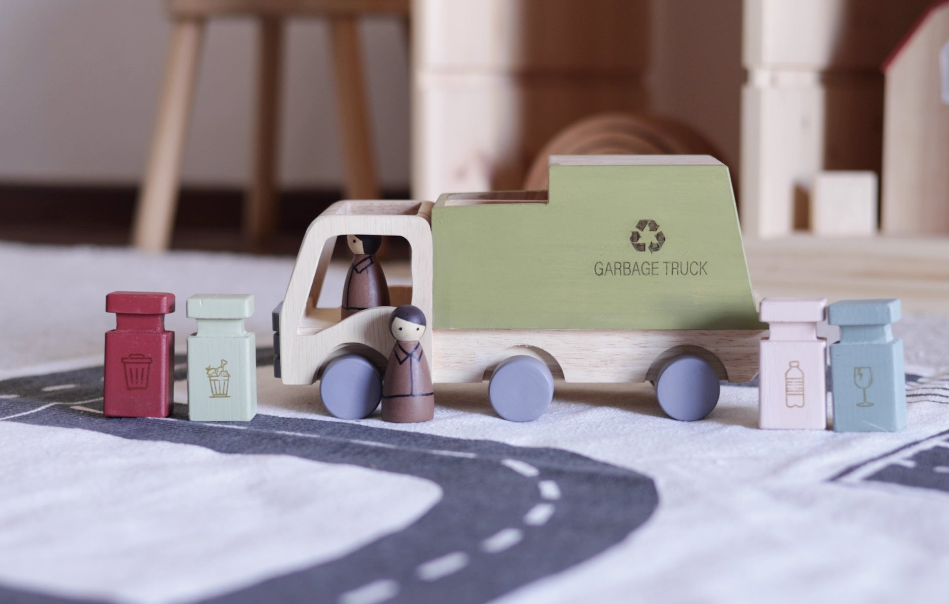 Birch & Bug Eco - Hauler Garbage Truck - Wooden Vehicles