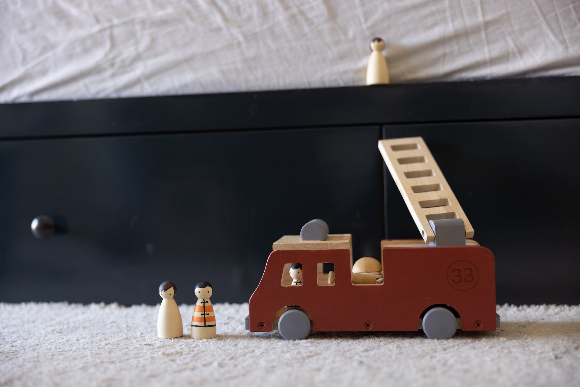Birch & Bug Eco - Hero Fire Truck - Wooden Vehicles