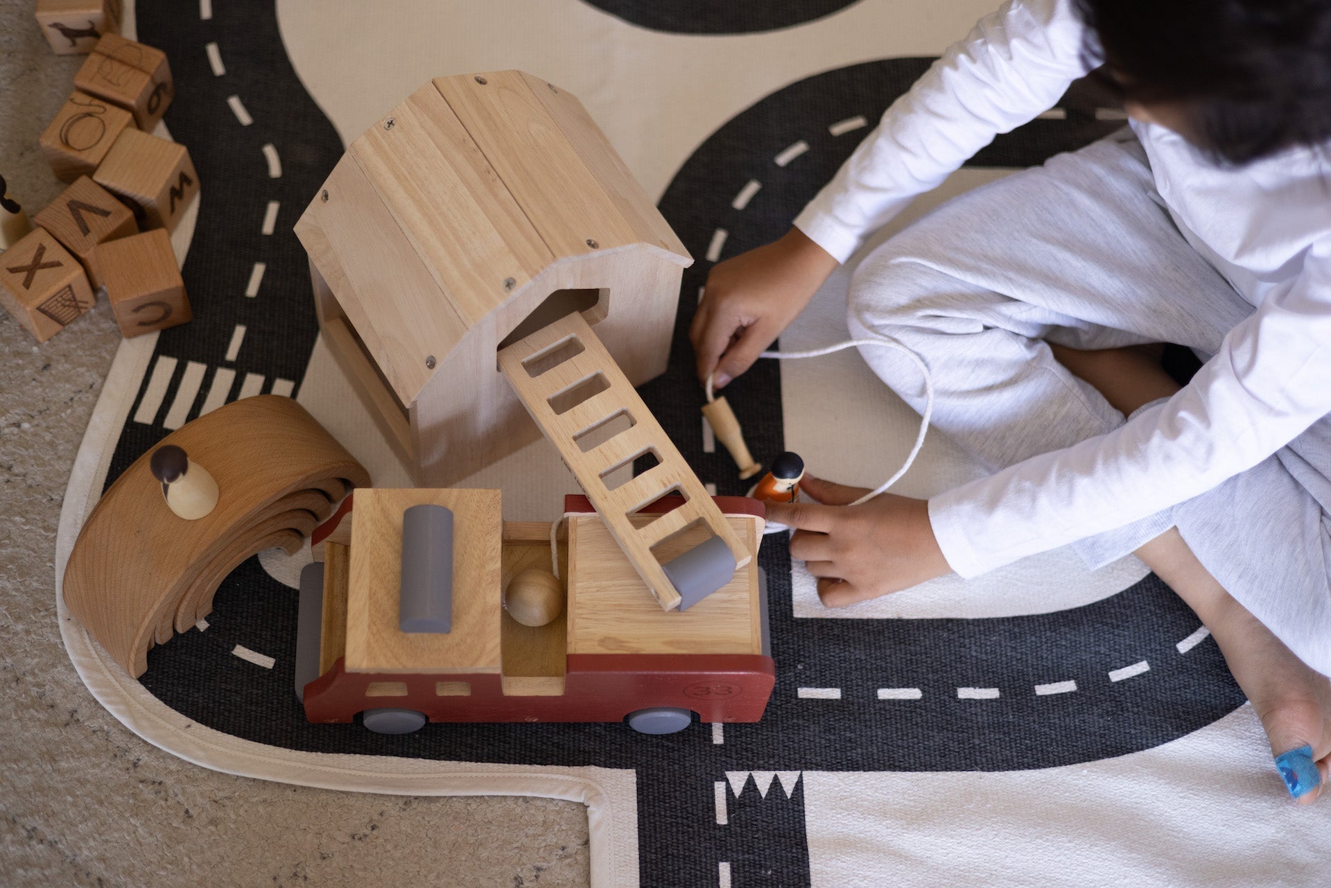 Birch & Bug Eco - Hero Fire Truck - Wooden Vehicles