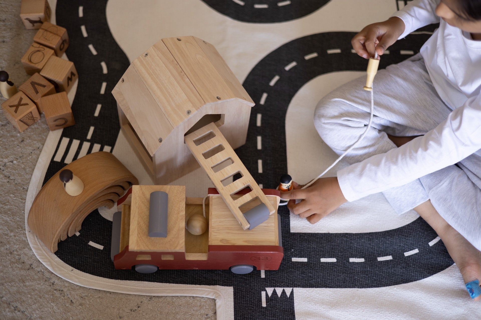 Birch & Bug Eco - Hero Fire Truck - Wooden Vehicles