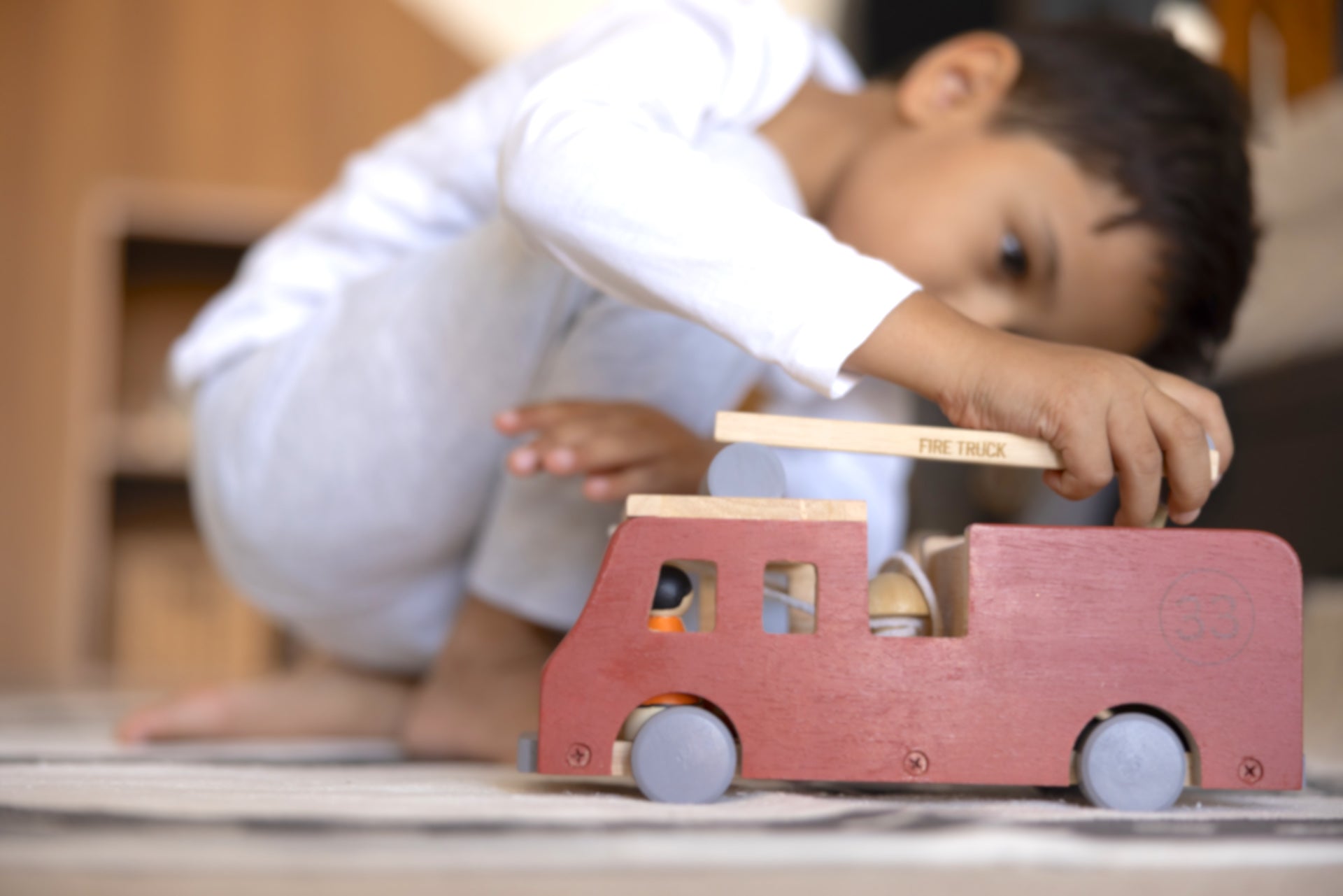 Birch & Bug Eco - Hero Fire Truck - Wooden Vehicles